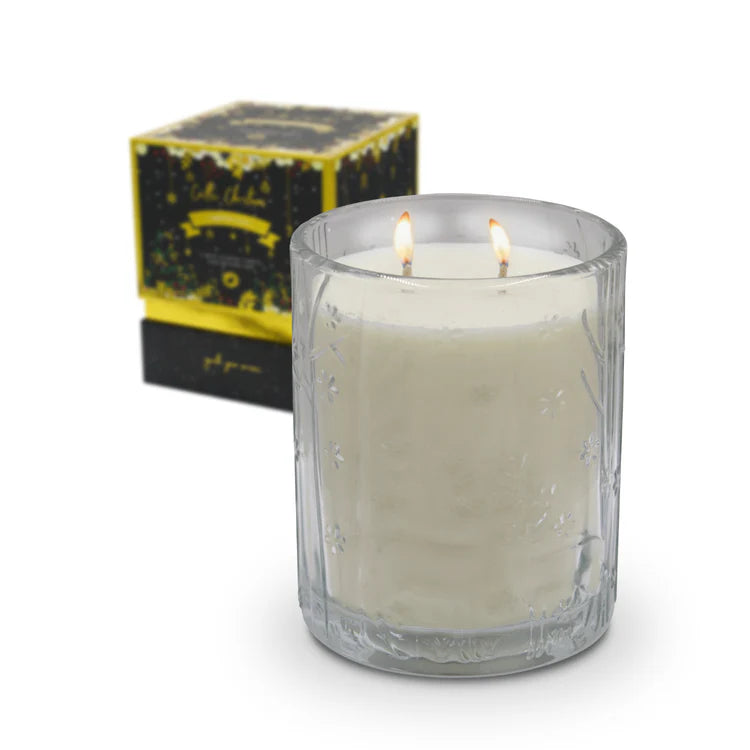 Celtic Candles, Double Wick Christmas Gold