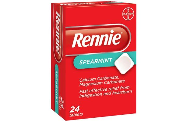 Rennie, Spearmint Chewable 24 Tablets