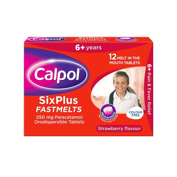 Calpol 6+ Fastmelts 250Mg Tablets 12s