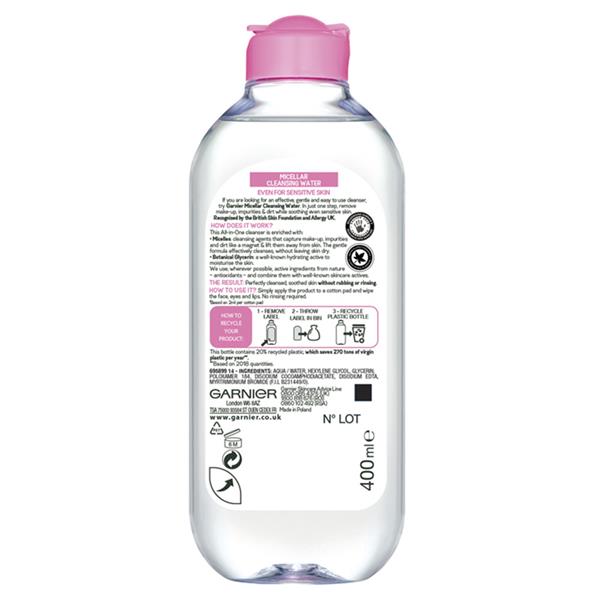 Garnier, Micellar Cleansing Water Normal & Sensitive Skin 400ml