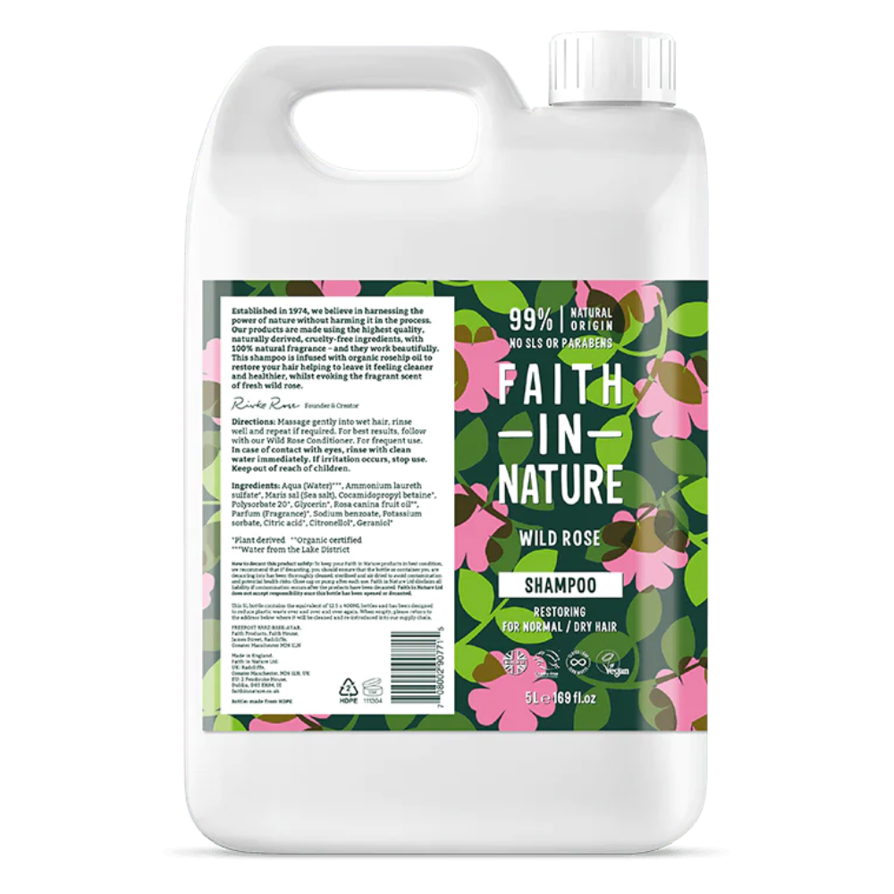 Faith In Nature, Wild Rose Shampoo 5L