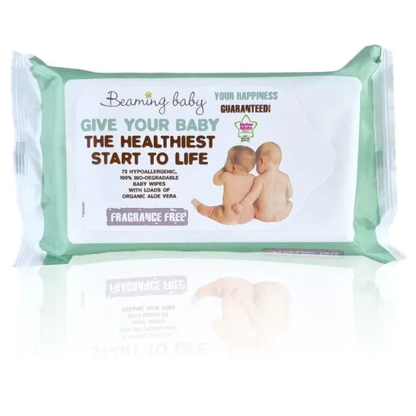 Beaming Baby, Baby Wipes Fragrance Free 72s