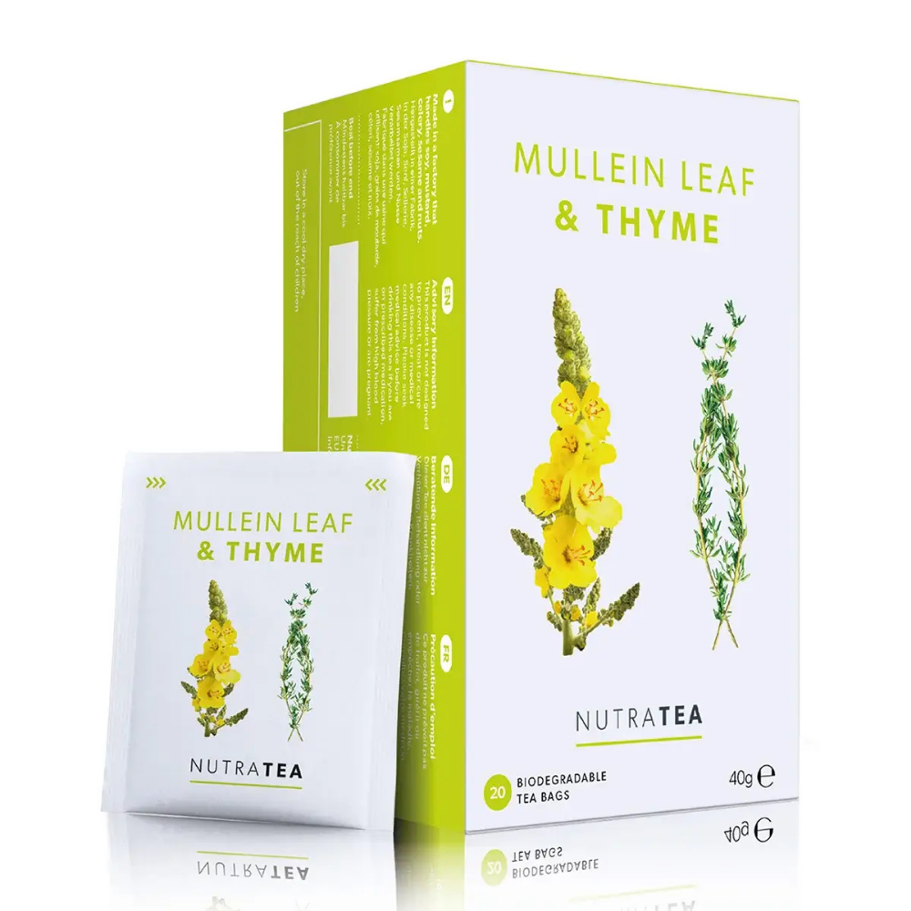 NUTRATEA, Mullein Leaf & Thyme Respiratory & Immunity 20 Tea Bags