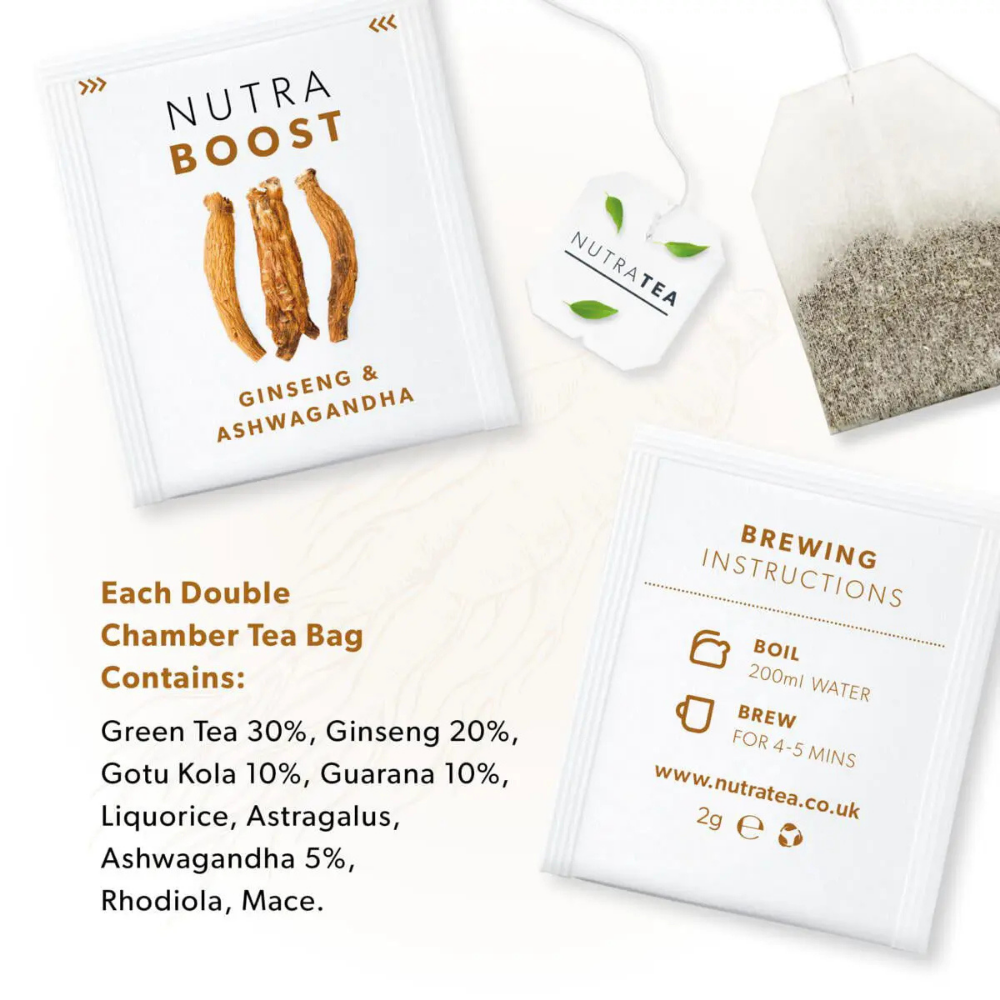 NUTRATEA, Nutra Boost Fatigue & Mental Focus 20 Tea Bags