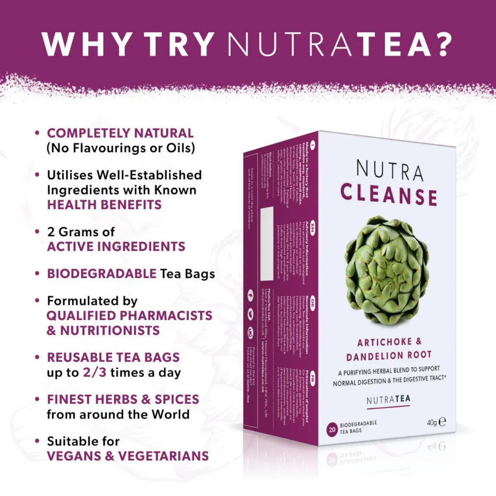 NUTRATEA, Nutra Cleanse Detox & Digestion 20 Tea Bags