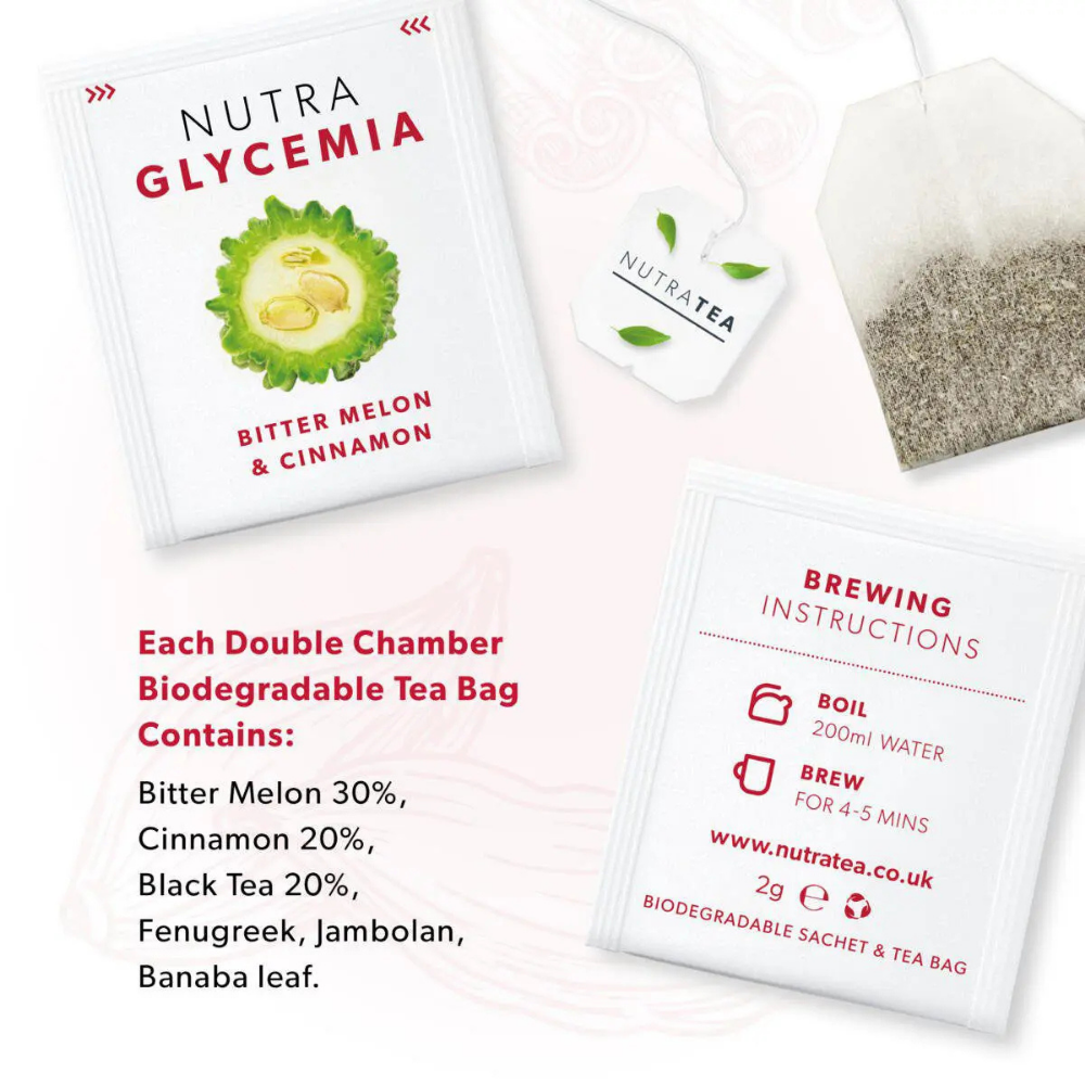 NUTRATEA, Nutra Glycemia Blood Sugar Support 20 Tea Bags