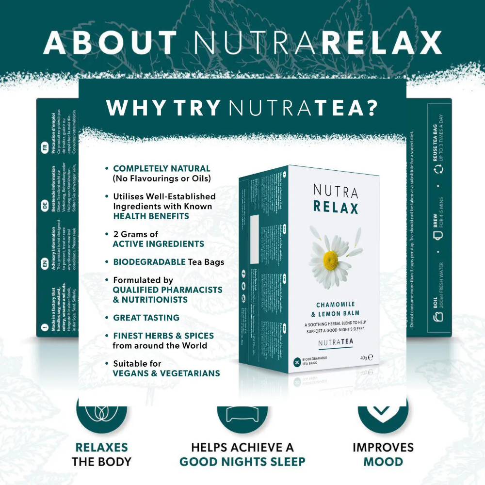 NUTRATEA, Nutra Relax Sleep & Calm 20 Tea Bags