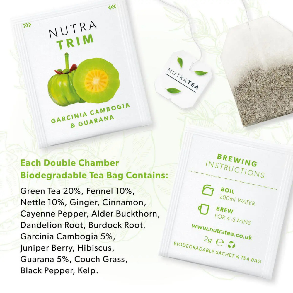 NUTRATEA, Nutra Trim Weight Management Green Tea & Guarana 20 Tea Bags