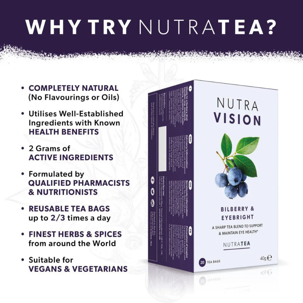 NUTRATEA, Nutra Vision Eye Health Support 20 Tea Bags