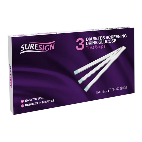 Suresign, Diabetes Screening Urine Glucose Test Strips 3 Pack