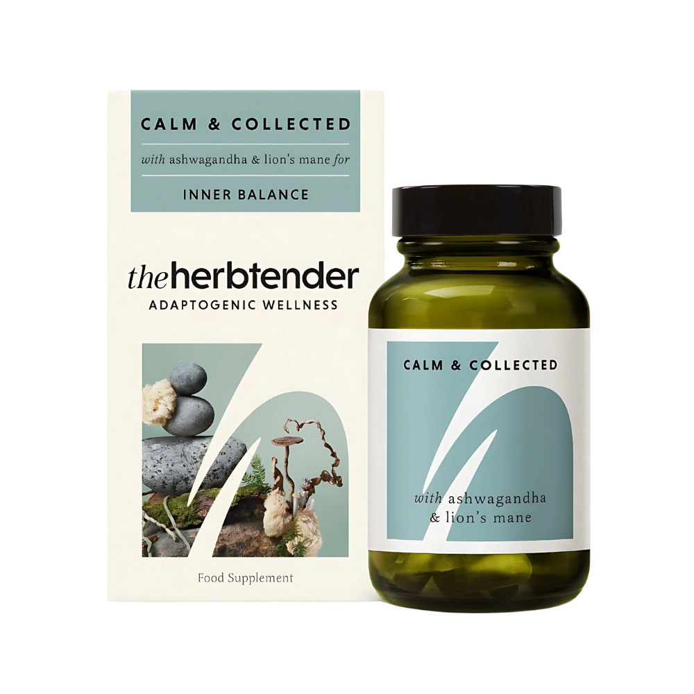 The Herbtender, Calm & Collect Ashwagandha & Lion's Mane 60 Vegan Capsules