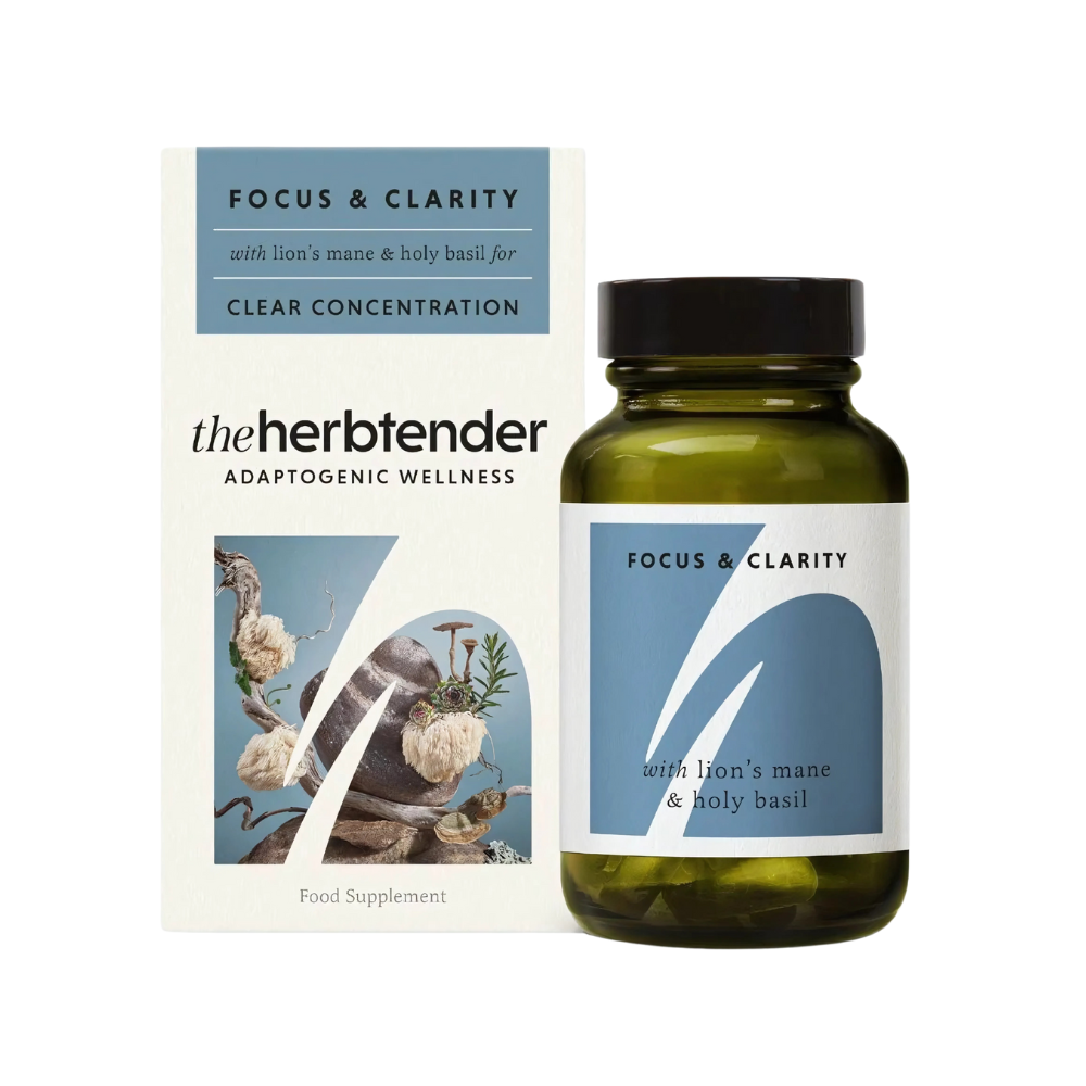 The Herbtender, Focus & Clarity Lion’s Mane & Holy Basil 60 Vegan Capsules