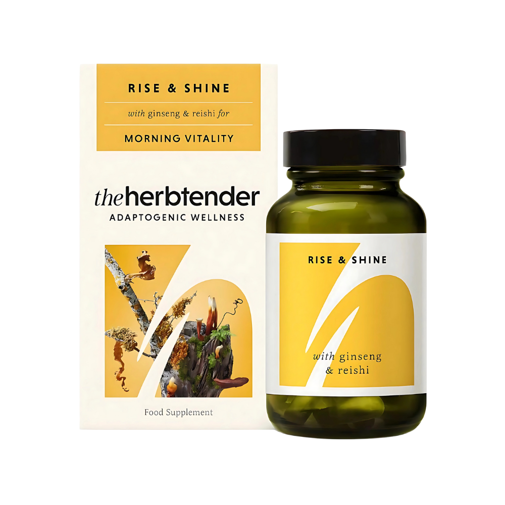 The Herbtender, Rise & Shine Reishi & Ginseng 60 Vegan Capsules