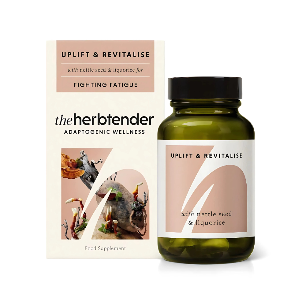 The Herbtender, Uplift & Revitalise Reishi & Nettle Seed 60 Vegan Capsules