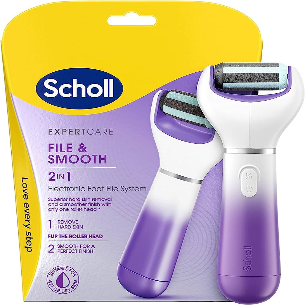 Scholl Vel Smooth Electric Foot File Purple