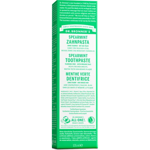 Dr Bronner, Spearmint Toothpaste 105ml