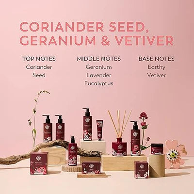 The Handmade Soap, Candle & Diffuser Gift Set Coriander Seed, Geranium & Vetiver