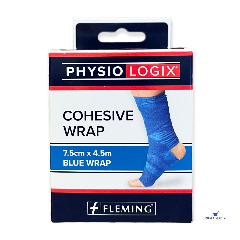 Physiologix, Cohesive Wrap Blue 7.5cm