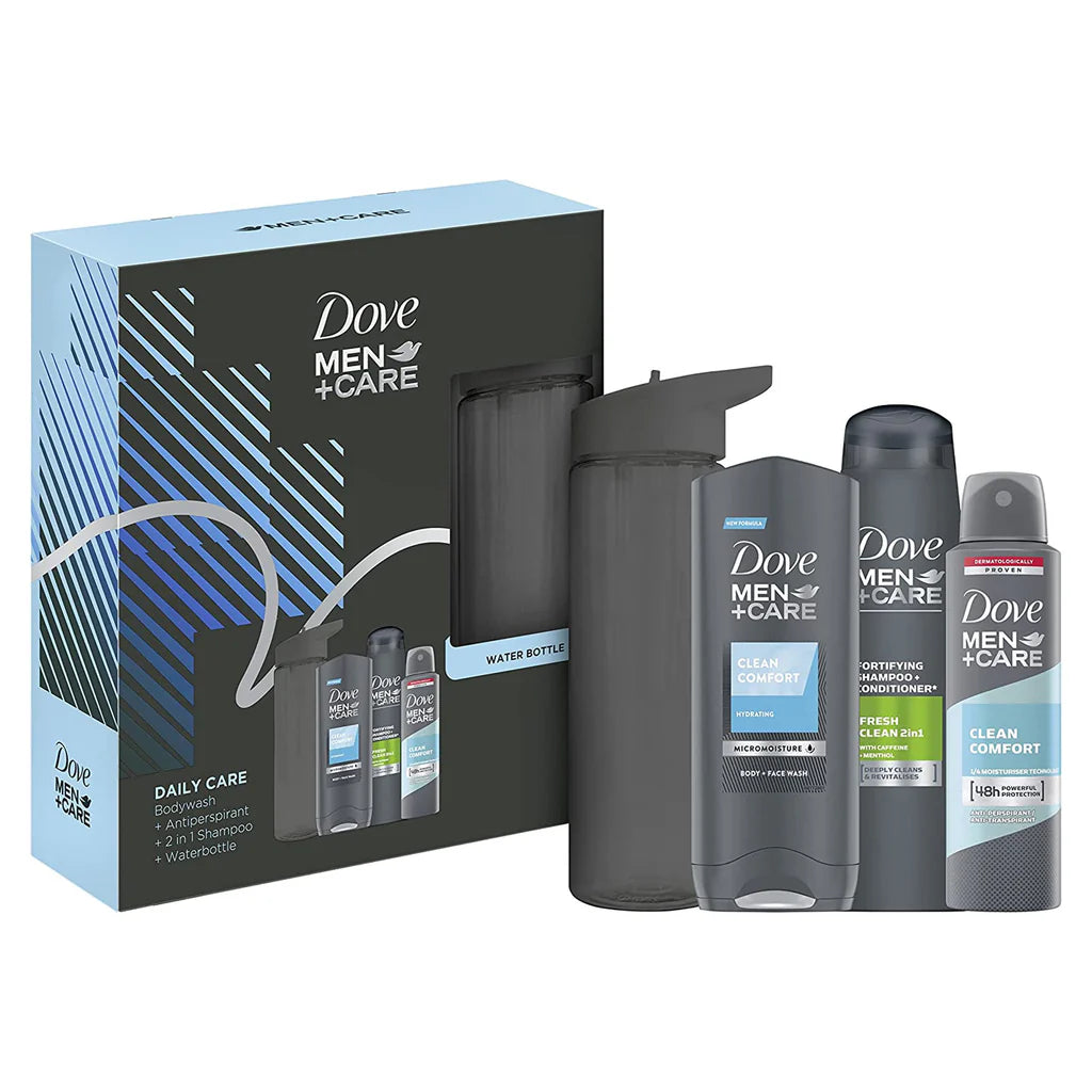 Dove Men Care Daily Care Trio Gift Set Water Bottle