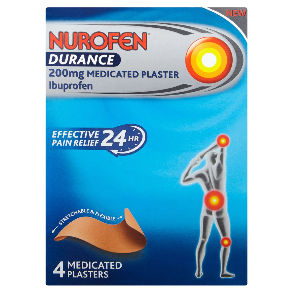 Nurofen, Durance Ibuprofen 200mg Medicated Plaster 4 Pack