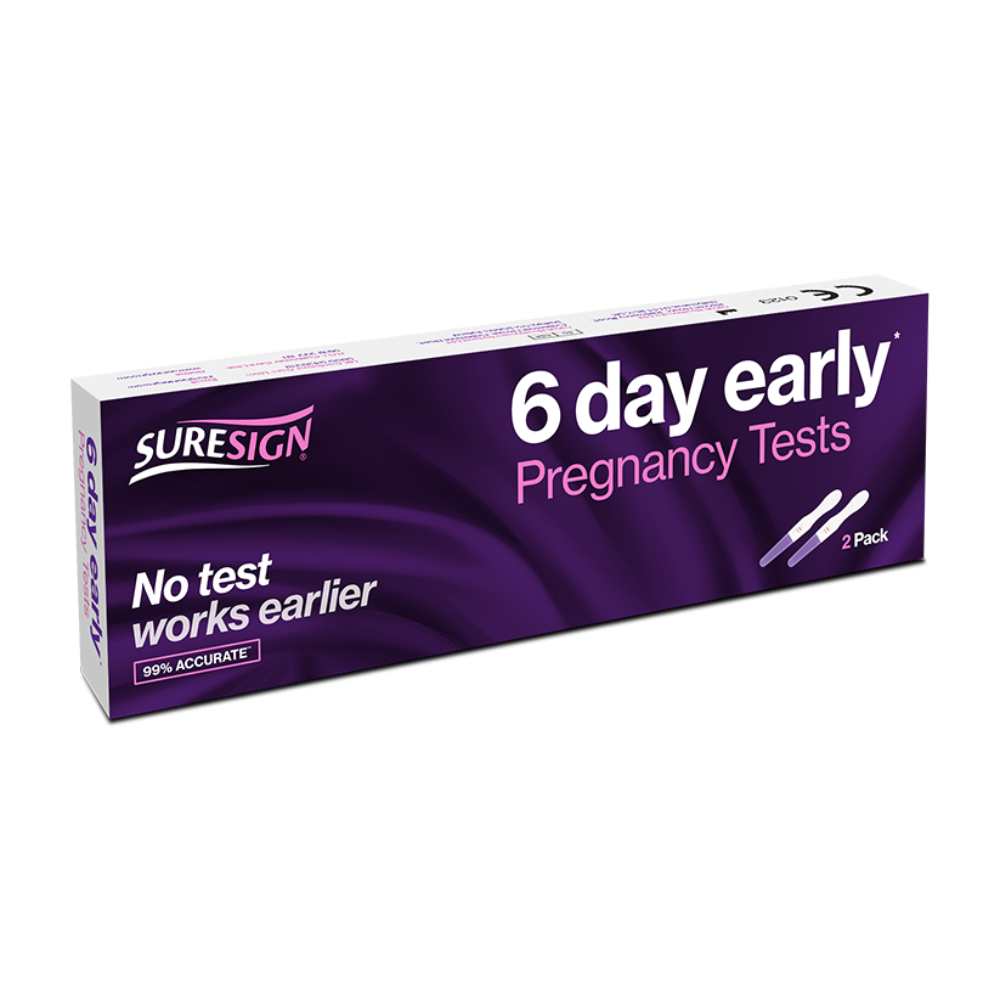 Suresign, 6 Day Early Pregnancy Test Twin Pack