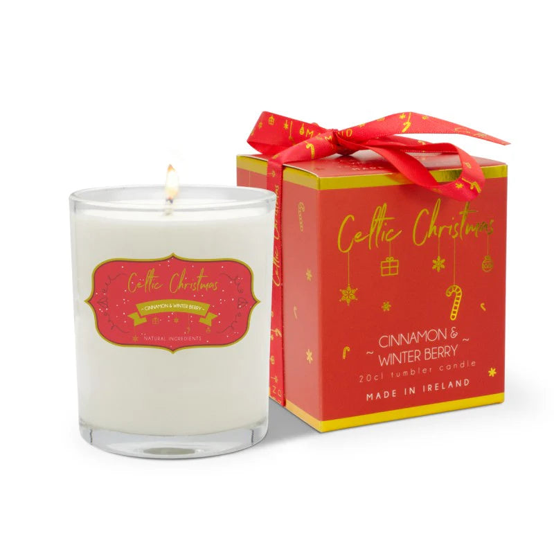 Celtic Candles, Cinnamon & Winter Berries Ribbon 20cl