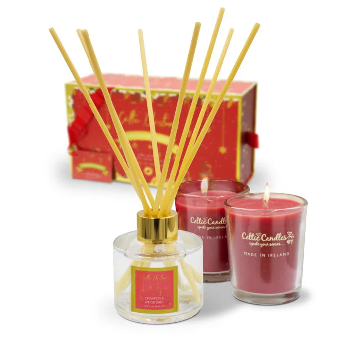 Celtic Candles, Gift Box Mini Cinnamon & Winter Berry