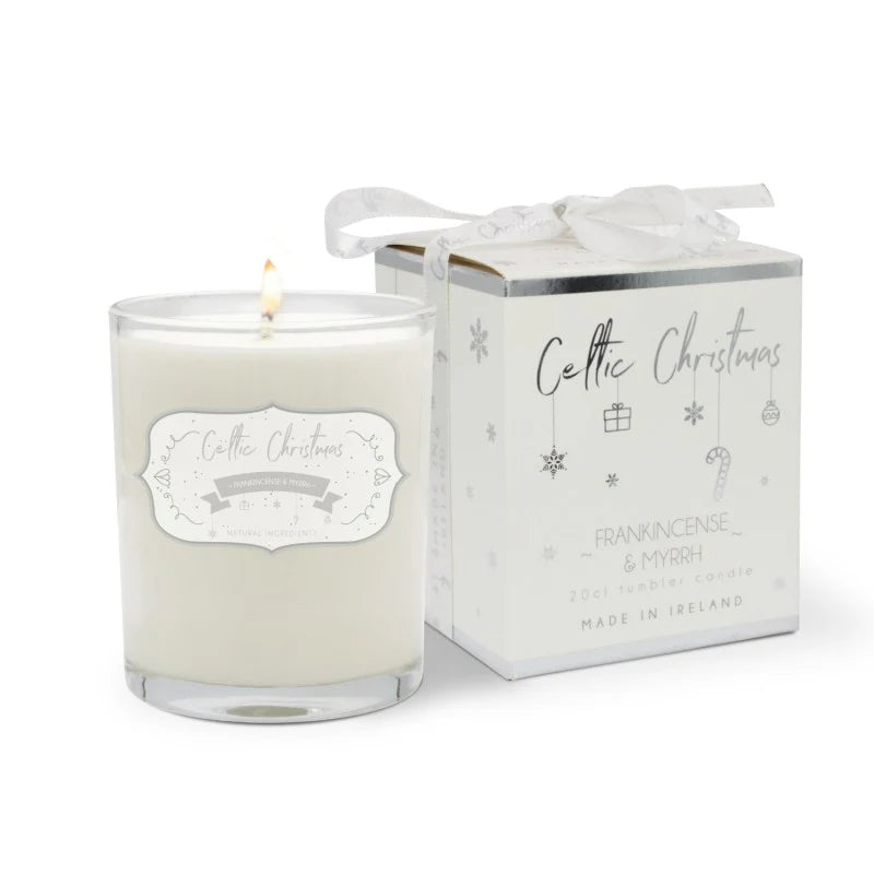 Celtic Candles. Frankincense & Myrrh Ribbon 20cl