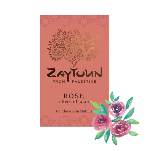 Zaytoun, Rose Olive oil Soap 100g