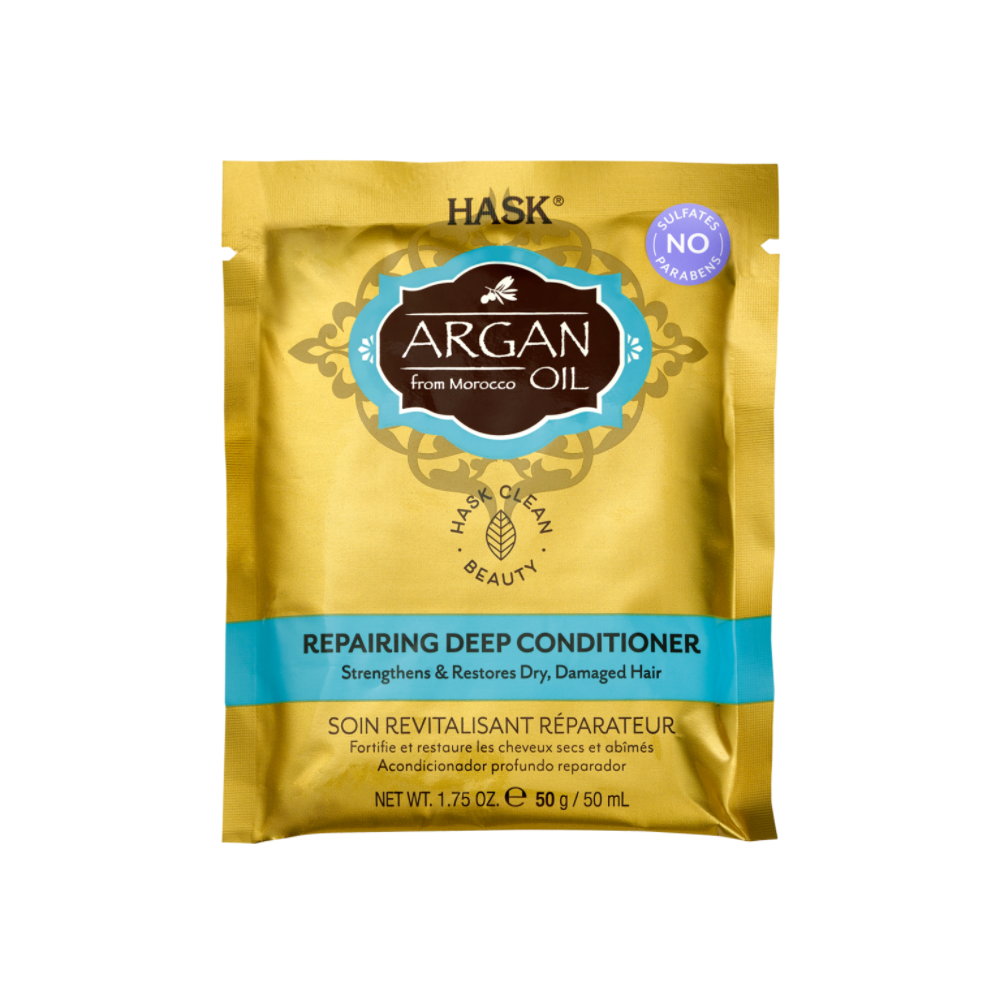 Hask, Argan Oil Repairing Deep Conditioner Hair Treatment Packet 50g