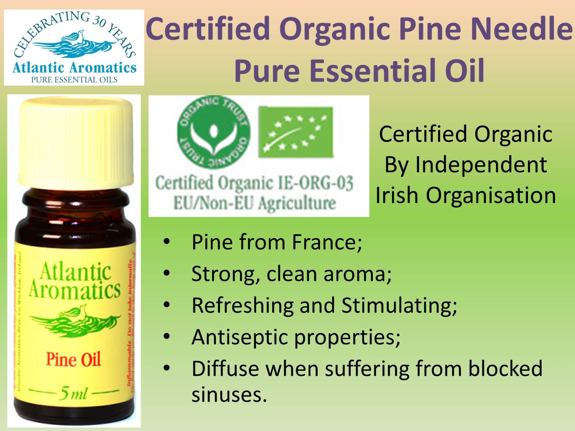 Atlantic Aromatics, Pine Scots Organic 5ml Default Title