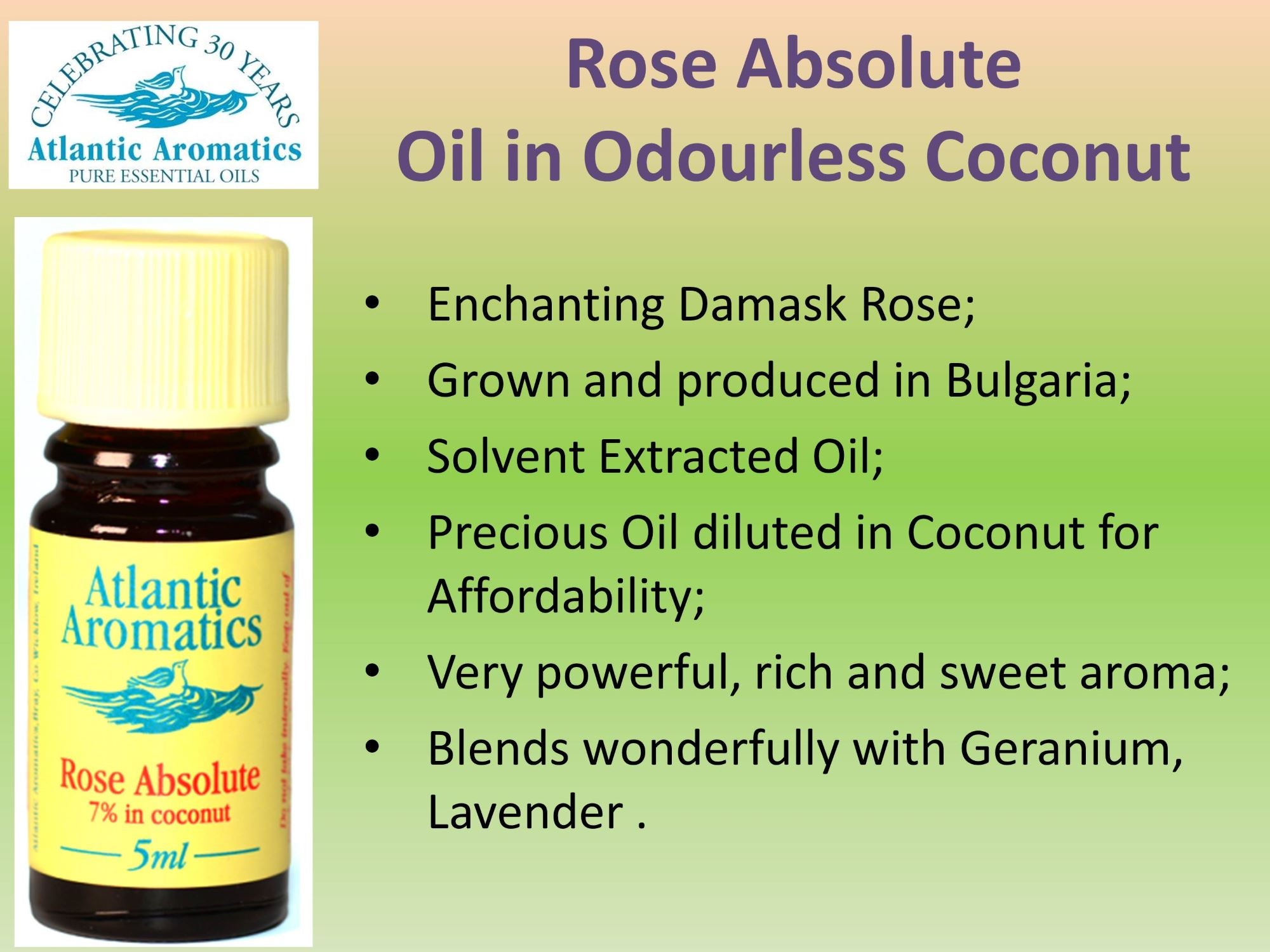 Atlantic Aromatics, Rose Absolute 7% 5ml Default Title