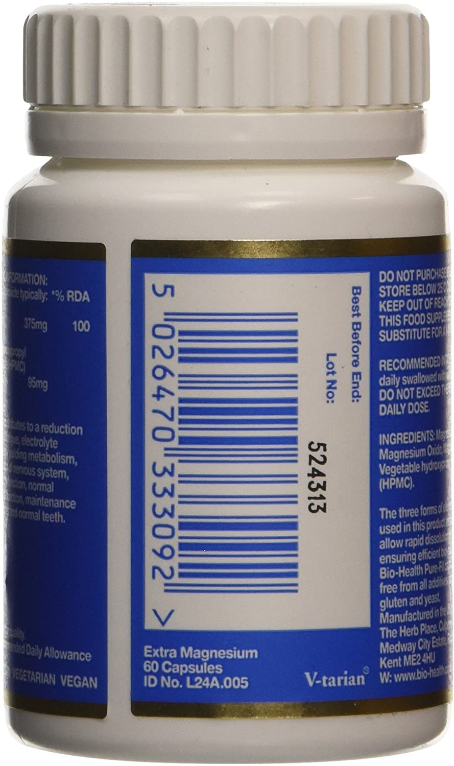 Biohealth, Extra Magnesium 60 Capsules Default Title