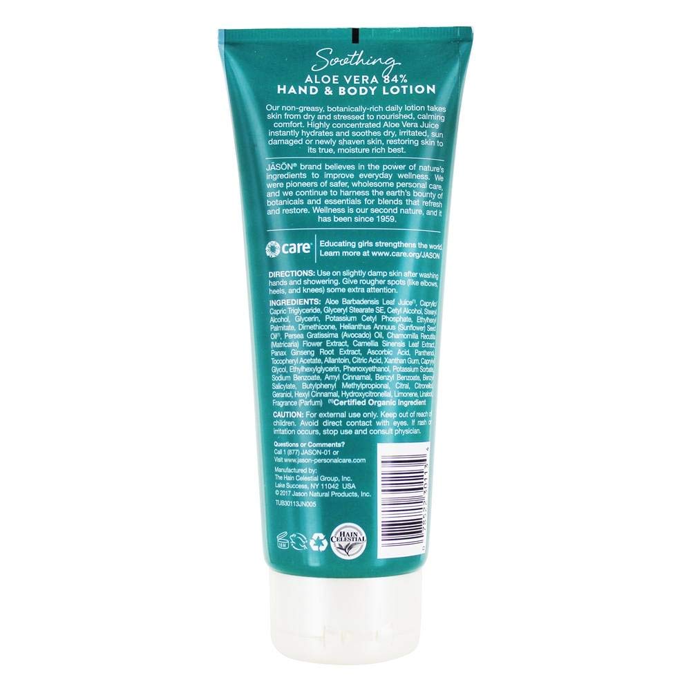 Jason, Soothing 84% Aloe Vera Hand & Body Lotion 227g Default Title