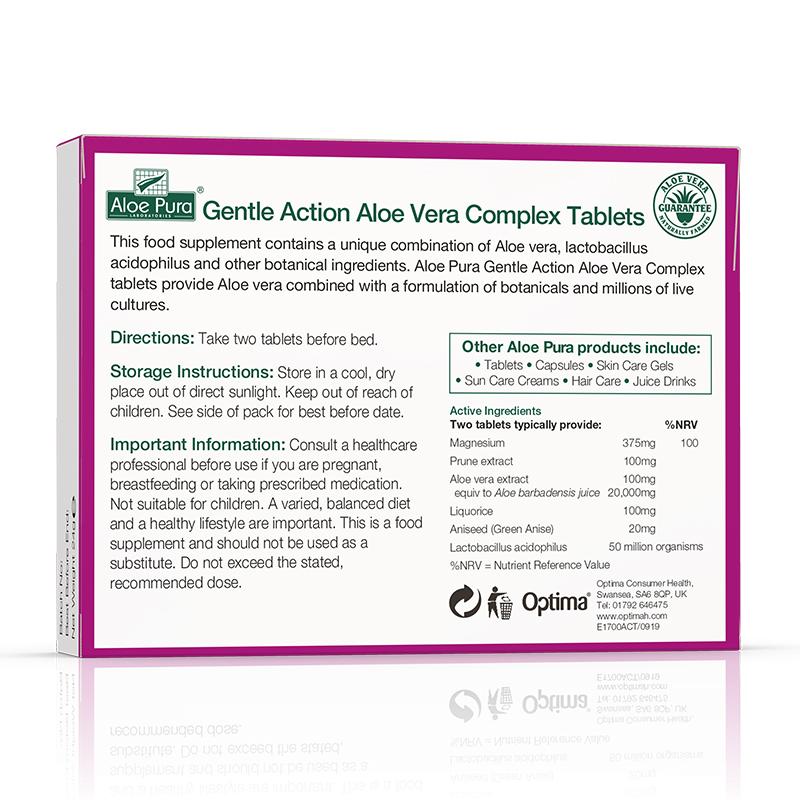 Optima, Gentle Action Aloe Vera Complex 60 Tablets Default Title