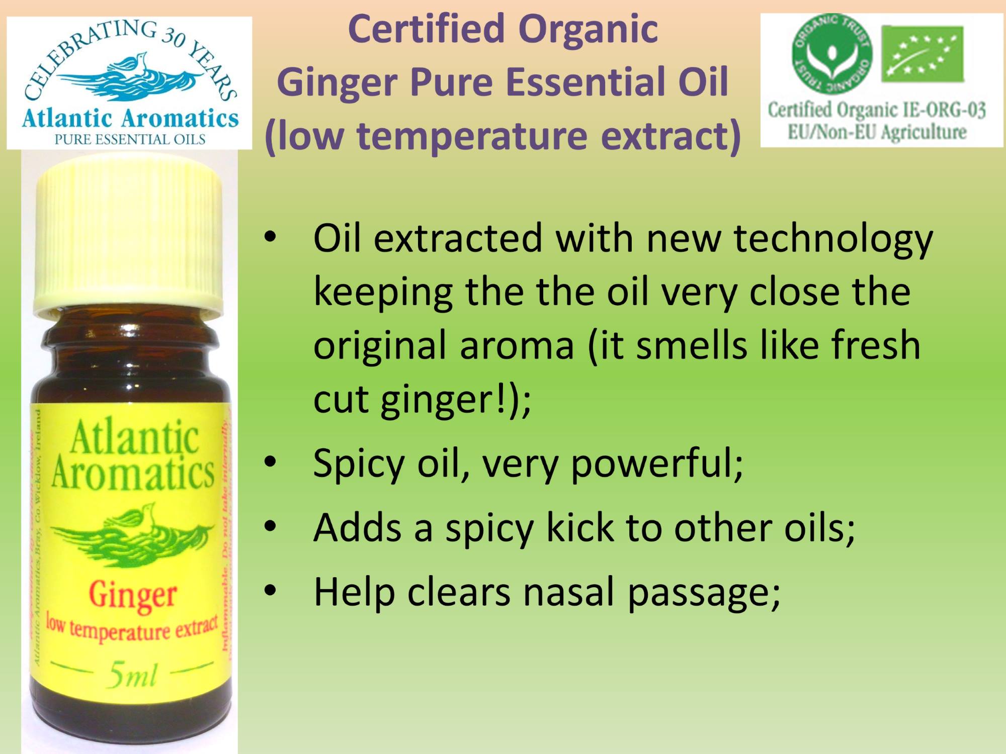 Atlantic Aromatics, Ginger CO2 5ml Default Title