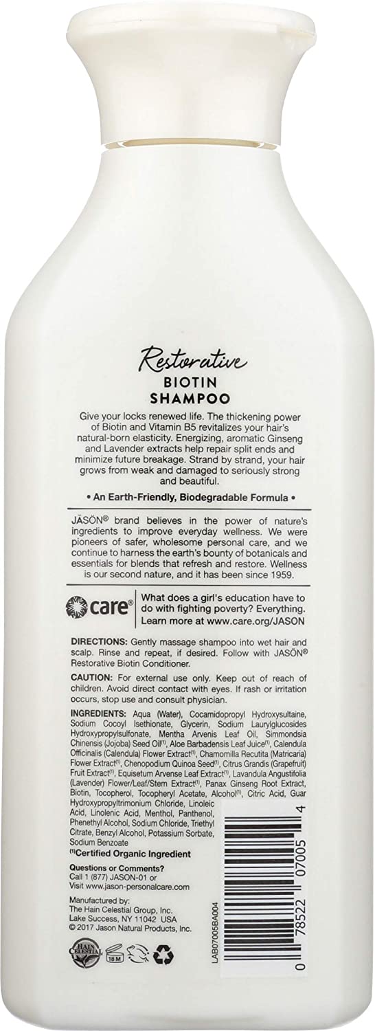 Jason, Thicken & Restore Biotin Shampoo 473ml Default Title