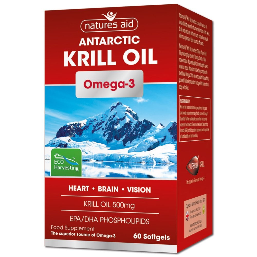 Natures Aid, Krill Oil 500mg 60 Capsules Default Title