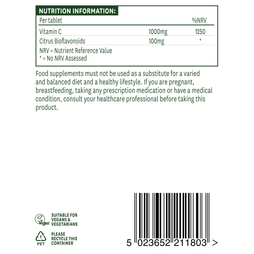 Natures Aid, Vitamin C 1000mg Time Release 180 Tablets