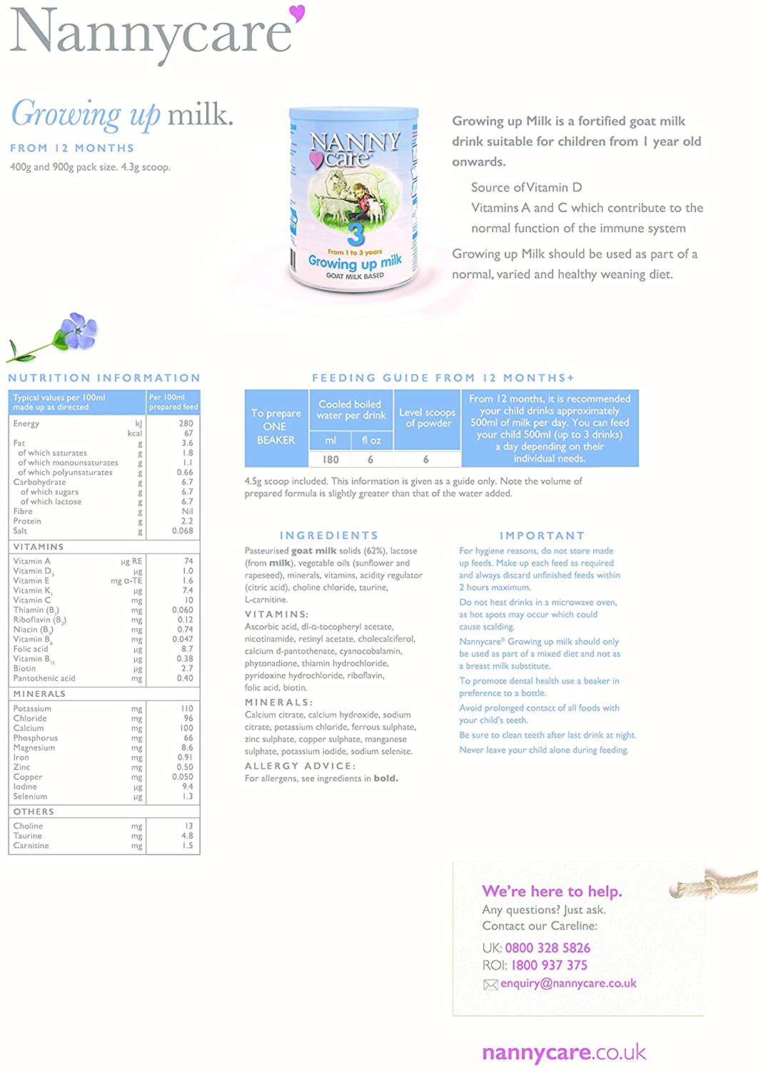 Nanny, Nannycare Stage 3 Growing Up Milk 12M+ Default Title