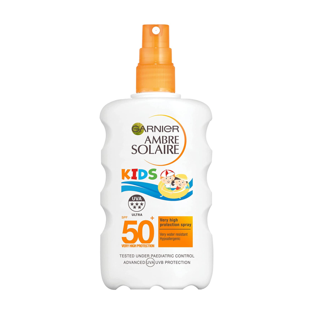 Garnier Ambre Solaire, Kids Water Resistant Sun Cream Spray SPF50+ 200ml