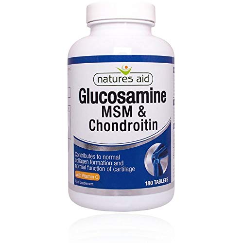 Natures Aid, Glucosamine 500mg, MSM 500mg & Chondroitin 180 Tablets Default Title