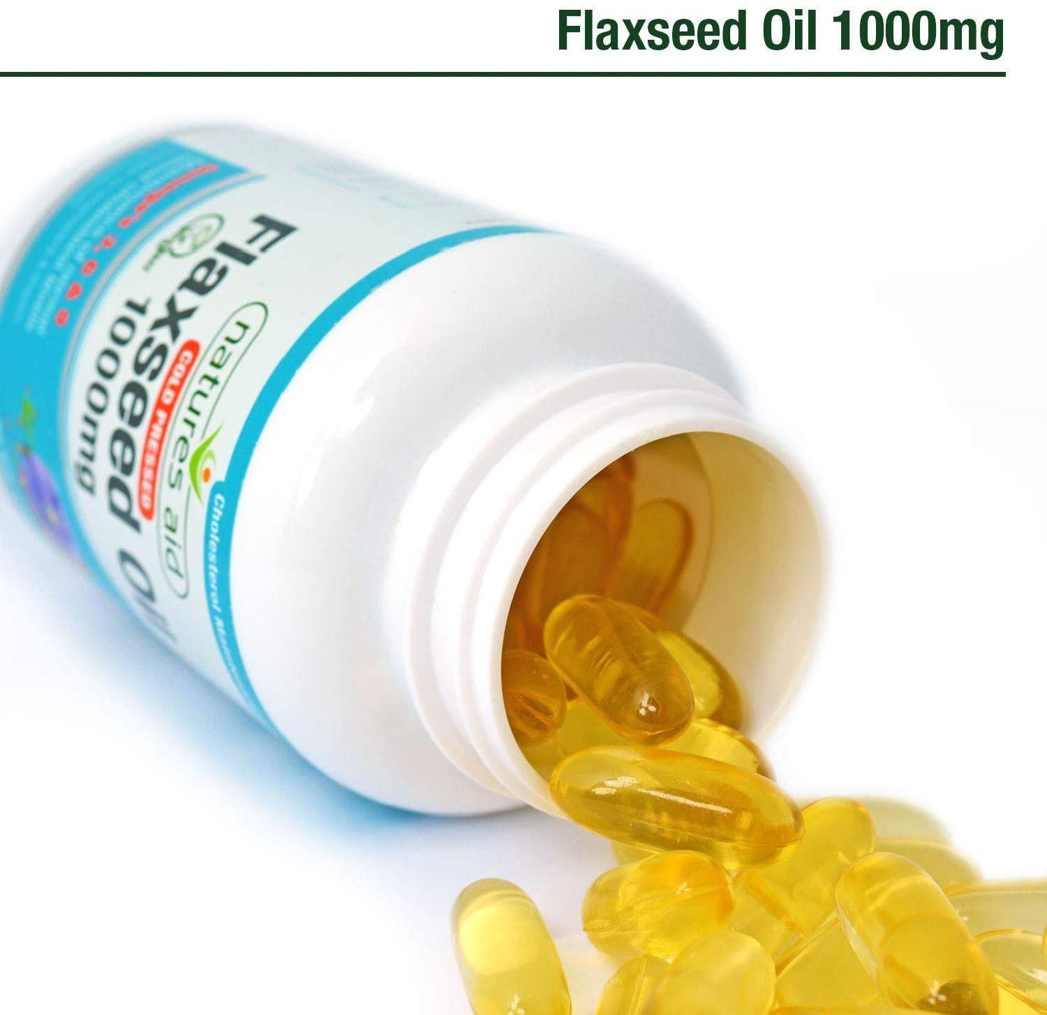 Natures Aid, Flaxseed Oil 1000mg Vegan 180 Capsules Default Title