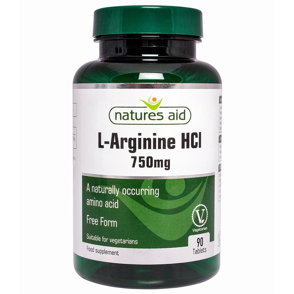 Natures Aid, L-Arginine HCL 750mg 90 Tablets Default Title