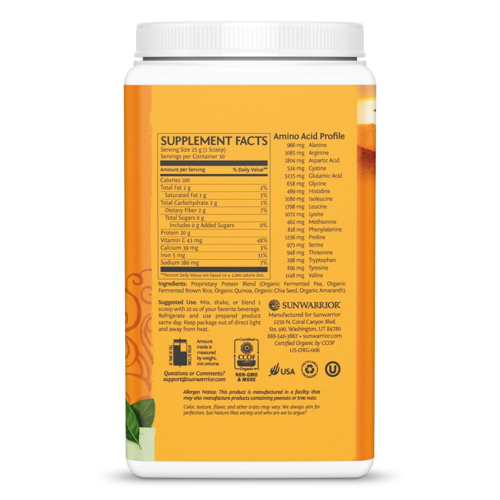 Sunwarrior, Classic Plus Organic Protein Powder 750g