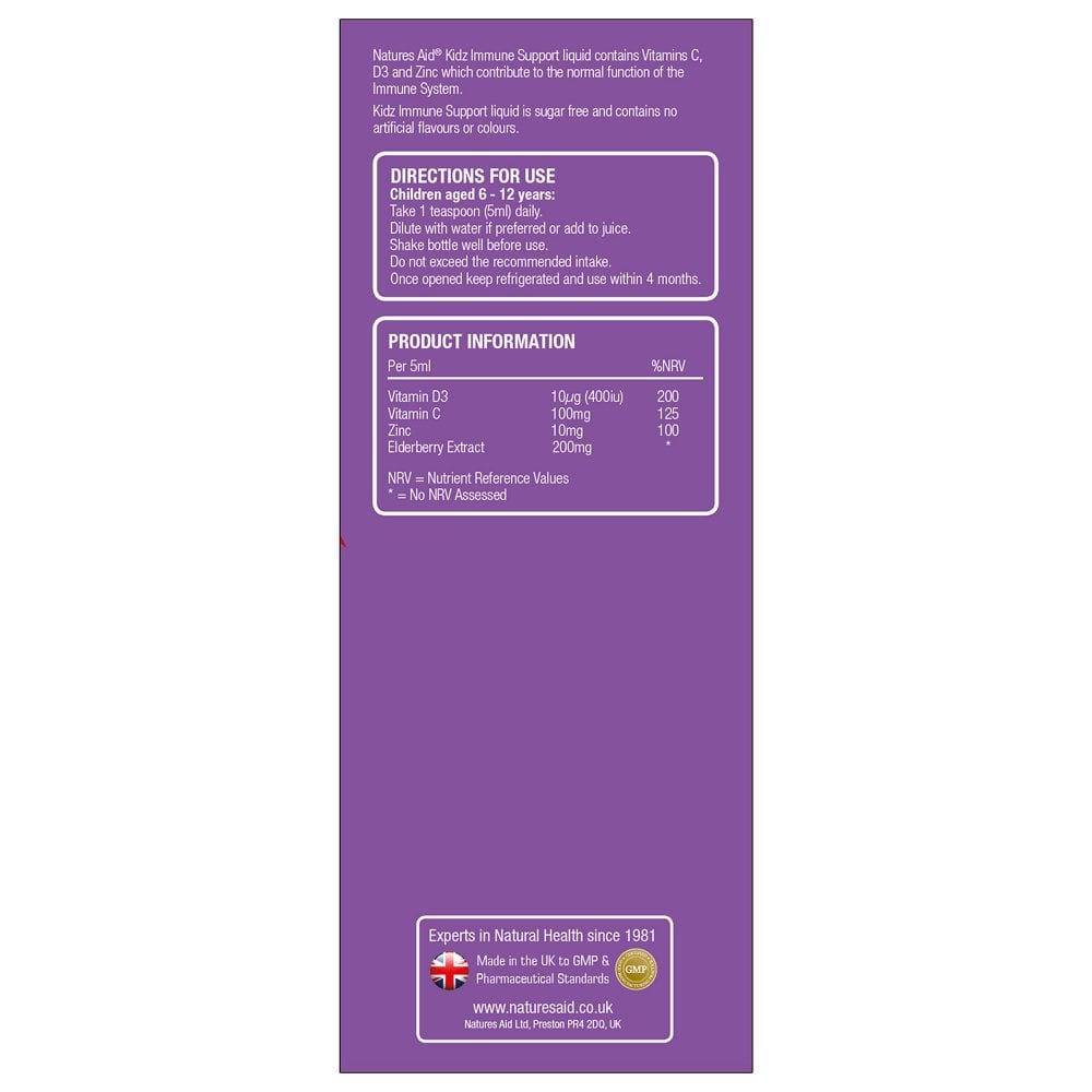 Natures Aid, Kidz Immune Support 150ml Default Title