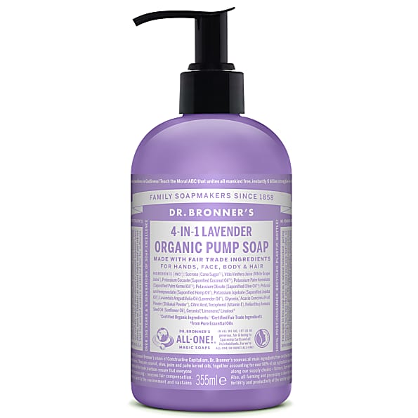 Dr. Bronner, 4 In 1 Lavender Pump Soap 355ml Default Title