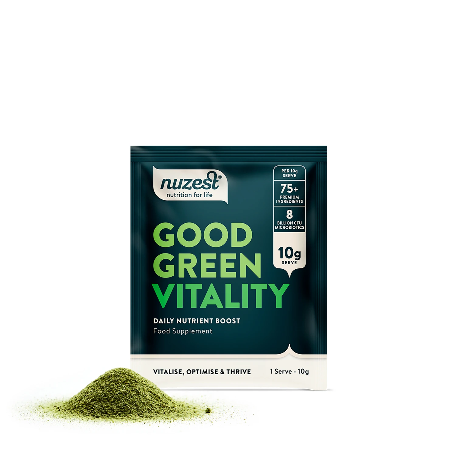 Nuzest, Good Green Vitality Daily Nutrient Boost Sachet Box (10 Serves) Default Title