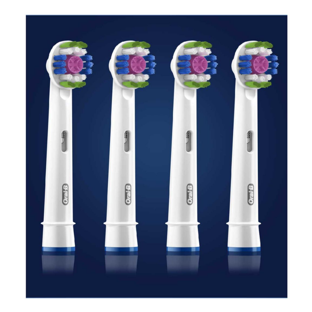 Braun Oral-B, 3D White Replacement Electric Toothbrush Heads 4 Pack