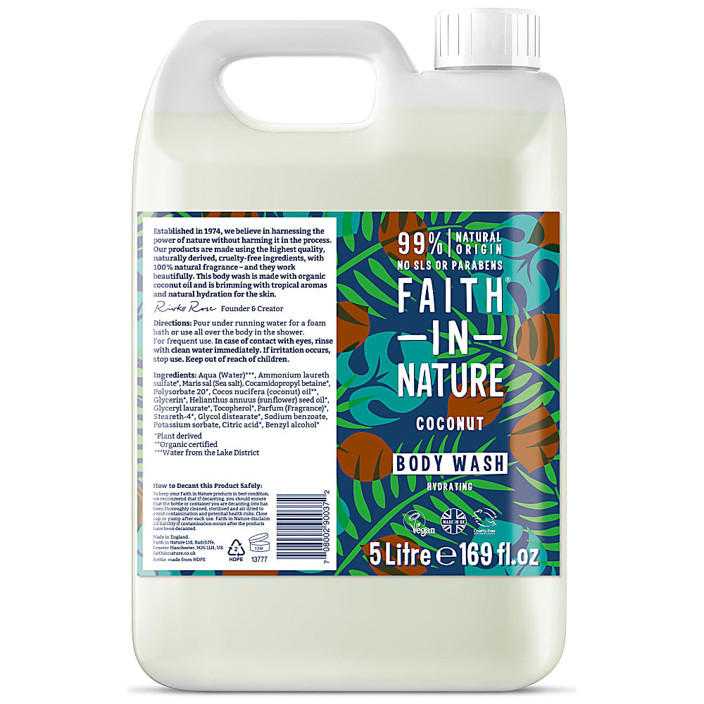 Faith In Nature, Coconut Body Wash 5L Default Title